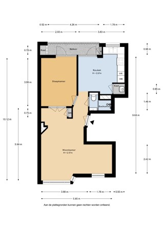 Floorplan - Lanseloetstraat 35-3, 1055 BC Amsterdam